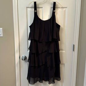 Dress Barn - Black ruffle dress - size 16